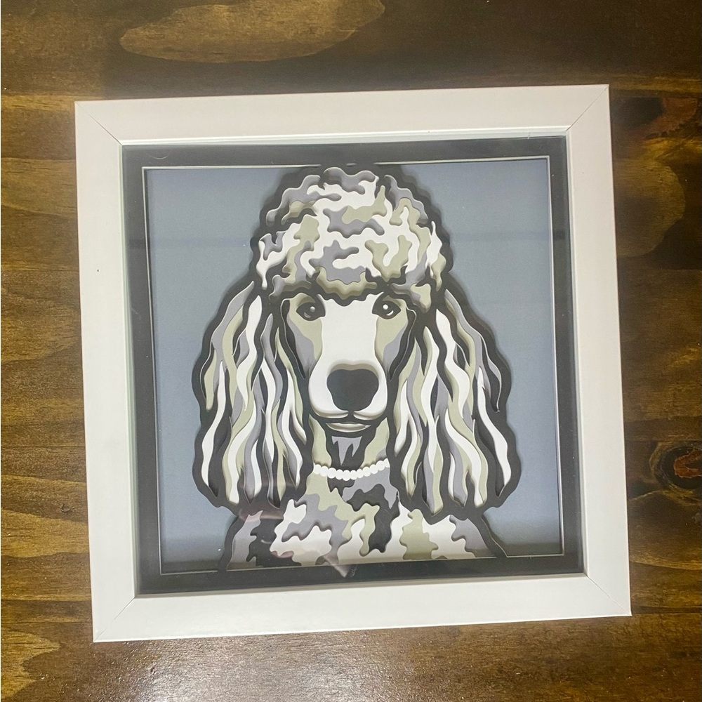 3D Poodle Shadowbox - Picture 5 of 8